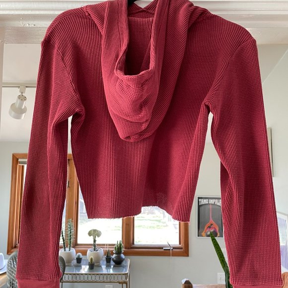 Brixton Women's Cropped Waffle Hoodie Small - Picture 2 of 3